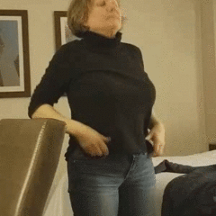 Grandma gets off in the window GIFs